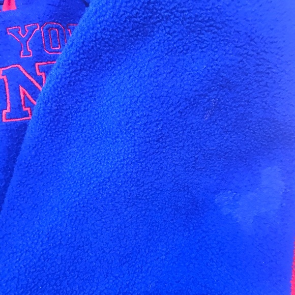 NY Giants Blue/Red 1/2 Zip Reebok Sweatshirt M - Picture 7 of 8